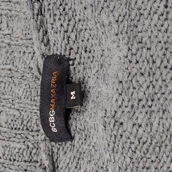 Bcbgmaxazria Gray Shawl Collar Long Sleeve Zipper Front Knit Cardigan Sweater - Picture 5 of 11